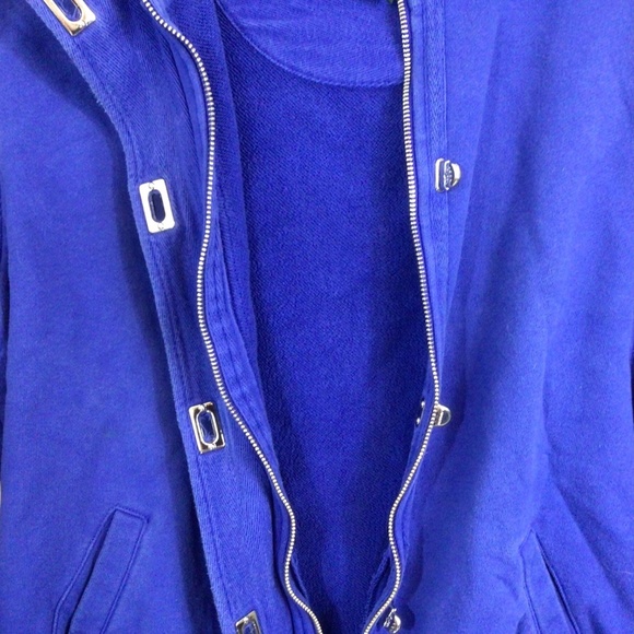 Ralph Lauren Jeans Company Women's Blue Full-Zip Hoodie With Turn Buttons M - Picture 4 of 10